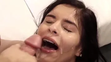 Vídeo pornô de compilação de gozadas faciais